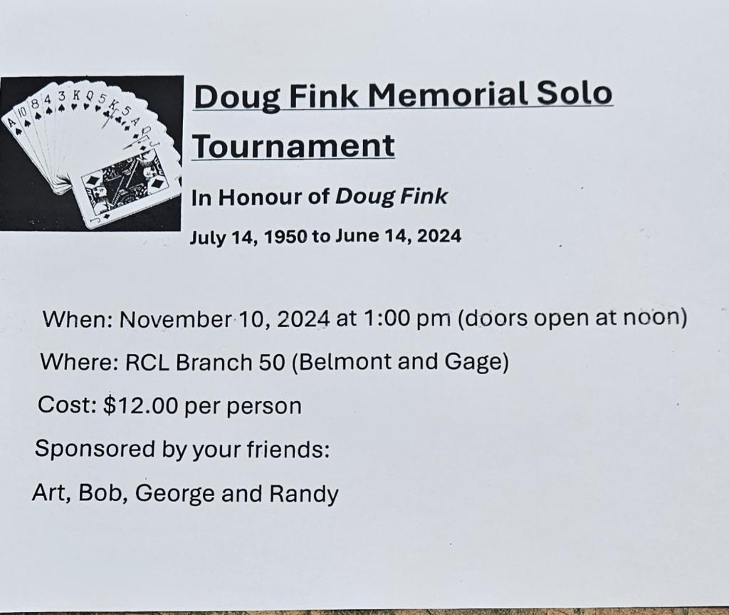 Doug Fink Memorial Solo Tournament 